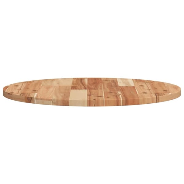 bordplade Ø80x2 cm rund massivt akacietræ