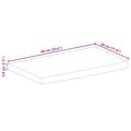 Miniatyrbillede 9 af 9: bordplade 60x30x3,8 cm naturlig kant massivt ru mangotræ