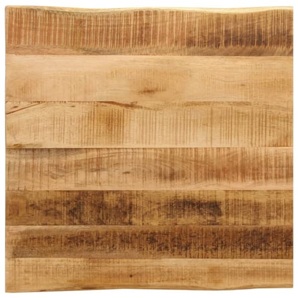 Bordsskiva 40x40x3,8 cm levande kant massivt grovt mangoträ