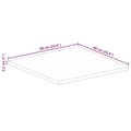Miniatyrbilde 9 av 9: vidaXL Bordplate 60x60x2,5 cm firkantet heltre mango
