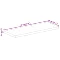 Miniatyrbillede 9 af 9: vidaXL bordplade 80x60x2,5 cm rektangulær massivt mangotræ