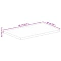 Miniatyrbillede 9 af 9: vidaXL bordplade 60x20x3,8 cm rektangulær massivt mangotræ