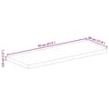 Miniatyrbillede 9 af 9: vidaXL bordplade 70x30x3,8 cm rektangulær massivt mangotræ