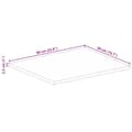 Miniatyrbillede 9 af 9: vidaXL bordplade 60x50x2,5 cm rektangulær massivt mangotræ
