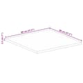 Miniatyrbillede 9 af 9: vidaXL bordplade 80x80x2.5 cm firkantet massivt mangotræ