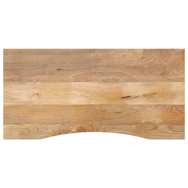 vidaXL Skrivebordsplate med kurve 110x60x2,5 cm heltre grovt mangotre