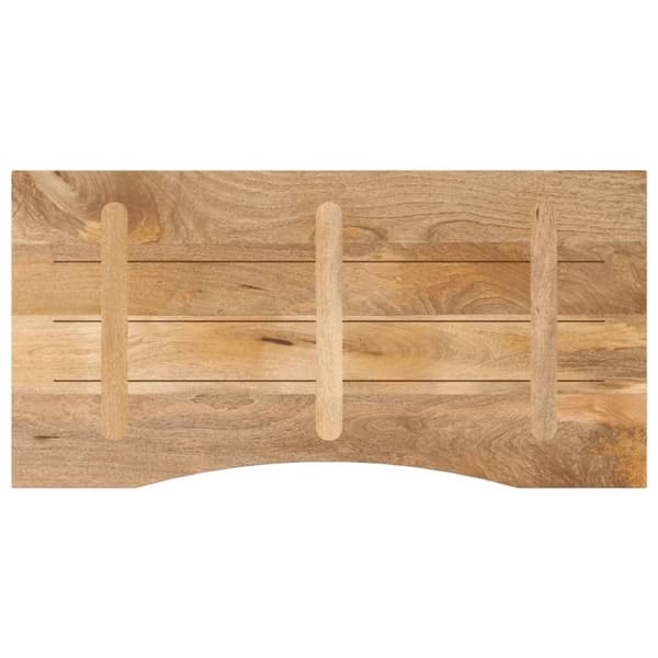 vidaXL Skrivebordsplate med kurve 140x50x2,5 cm heltre grovt mangotre