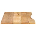 Pikkukuva 4 / 8: vidaXL Pöytälevy kaarella 110x50x2,5 cm ovaali täysi karkea mangopuu