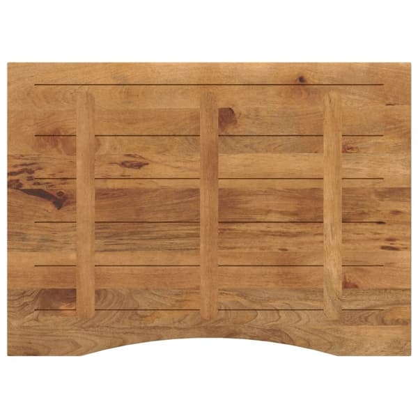 vidaXL Skrivebordsplate med kurve 110x80x2,5 cm heltre grovt mangotre