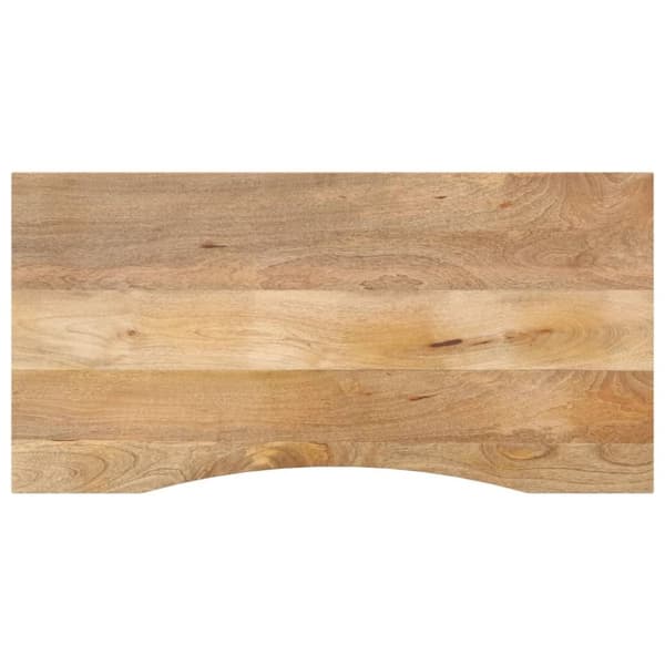 vidaXL Skrivebordsplate med kurve 120x50x2,5 cm heltre grovt mangotre