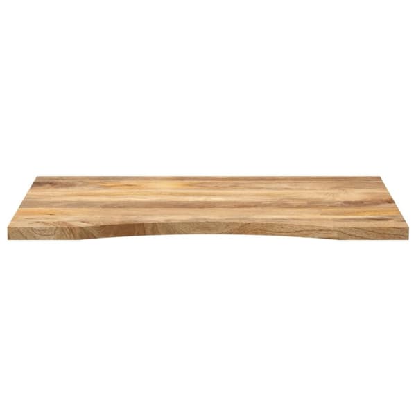 vidaXL Skrivbordsskiva med kurva 100x50x2,5 cm massivt grovt mangoträ