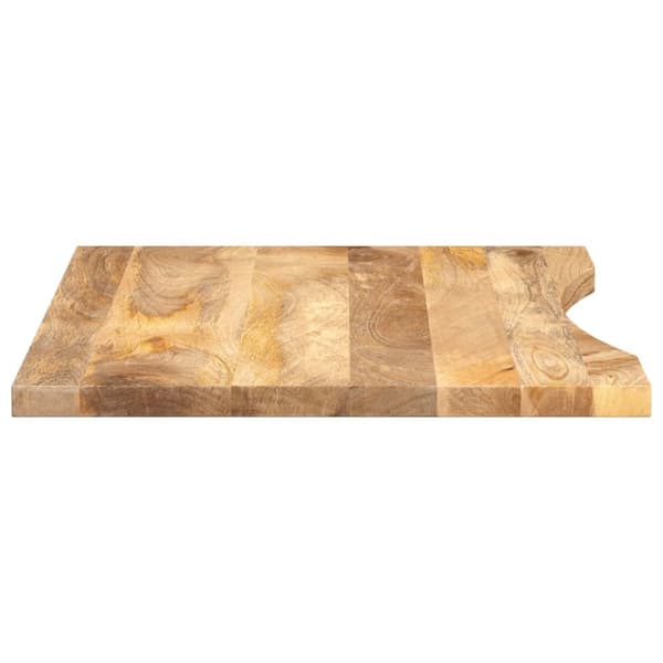 vidaXL Skrivbordsskiva med kurva 100x50x2,5 cm massivt grovt mangoträ