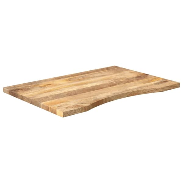 vidaXL Skrivbordsskiva med kurva 100x50x2,5 cm massivt grovt mangoträ