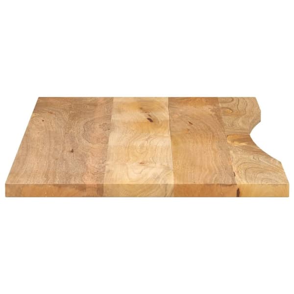 vidaXL Pöytälevy kaarella 120x50x2,5 cm täysi karkea mangopuu
