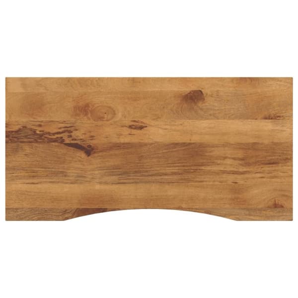 vidaXL Pöytälevy kaarella 140x50x2,5 cm ovaali täysi karkea mangopuu