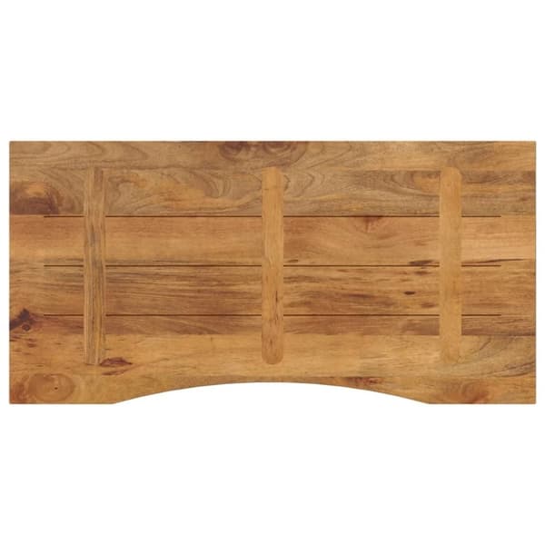 vidaXL Skrivebordsplate med kurve 110x50x2,5 cm heltre grovt mangotre