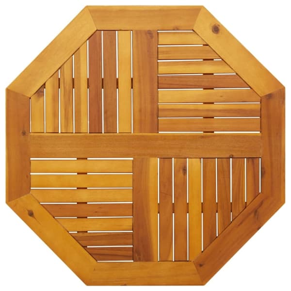 vidaXL pöytälevy 80x80x2,2 cm kahdeksankulmainen massiivipuu akaasia