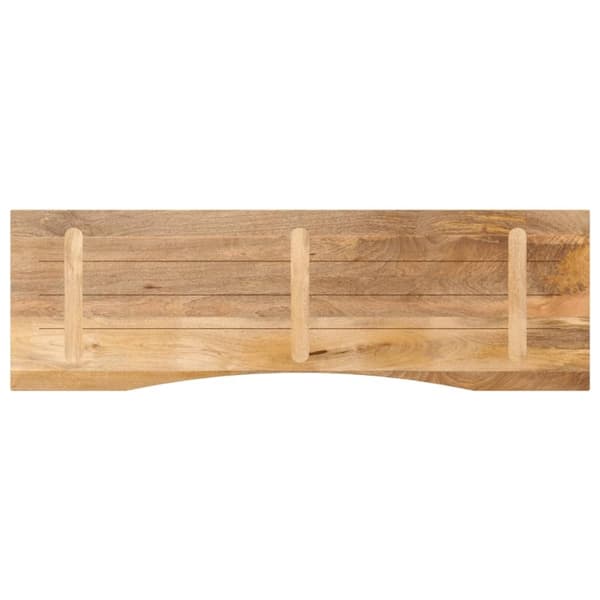 vidaXL Skrivebordsplate med kurve 160x50x2,5 cm heltre grovt mangotre