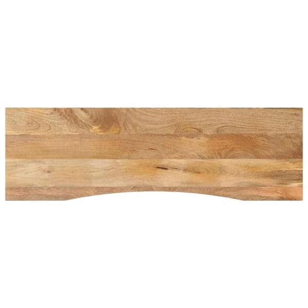 vidaXL Skrivebordsplate med kurve 160x50x2,5 cm heltre grovt mangotre