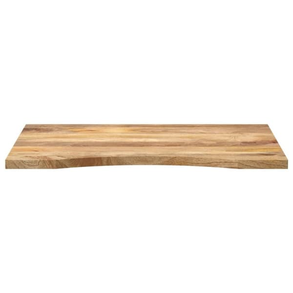 vidaXL bordplade med kurvet form 90x60x2,5 cm ru massivt mangotræ