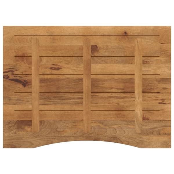 vidaXL bordplade med kurvet form 100x80x2,5 cm ru massivt mangotræ