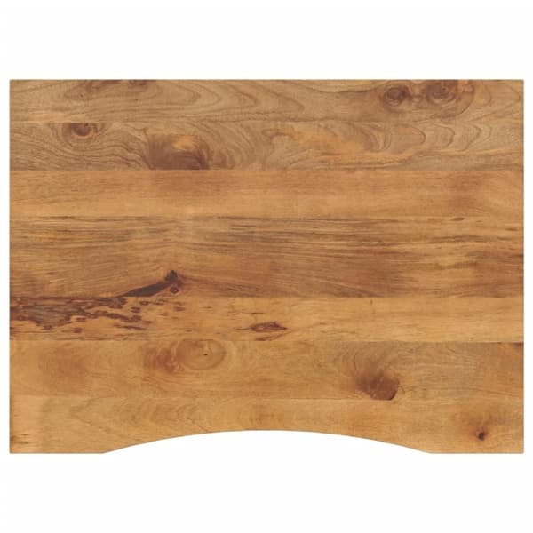 vidaXL bordplade med kurvet form 100x80x2,5 cm ru massivt mangotræ