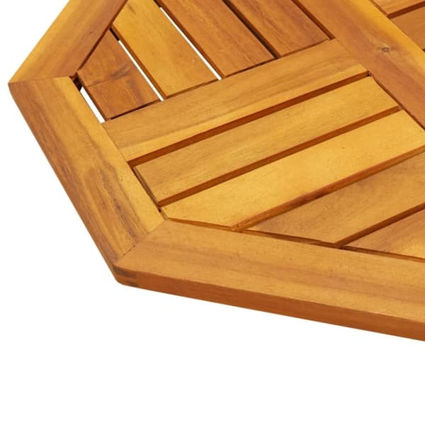 vidaXL Pöytälevy 50x50x2 cm Kahdeksankulmainen massiivipuu akaasia