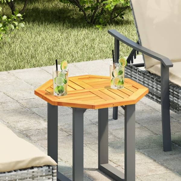 vidaXL Pöytälevy 50x50x2 cm Kahdeksankulmainen massiivipuu akaasia