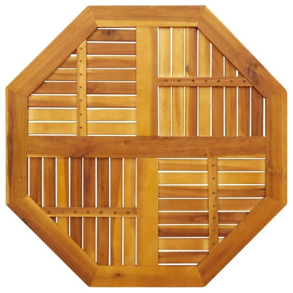 vidaXL bordplade 90x90x2,2 cm ottekantet massivt akacietræ