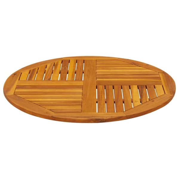 vidaXL Bordplate Ø90x2,2 cm rund heltre akasie