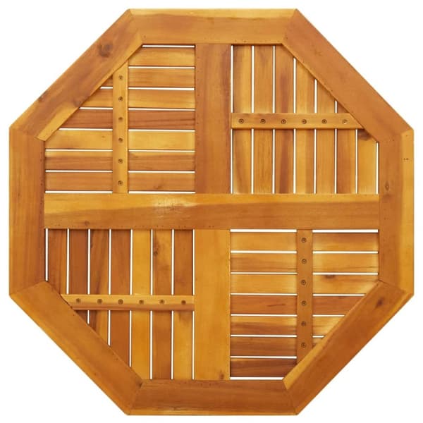 vidaXL Bordplate 80x80x2,2 cm åttekantet heltre akasie