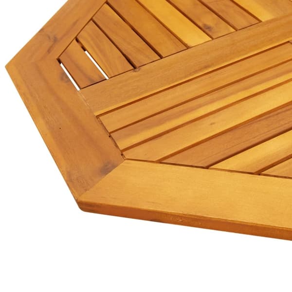 vidaXL Bordplate 80x80x2,2 cm åttekantet heltre akasie