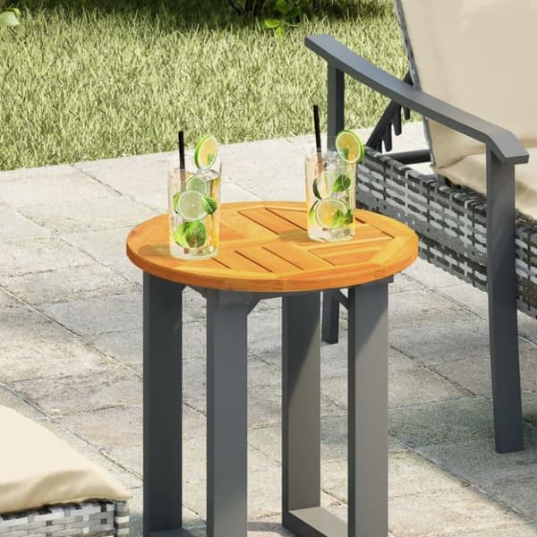 vidaXL bordplade Ø40x2 cm rund massivt akacietræ