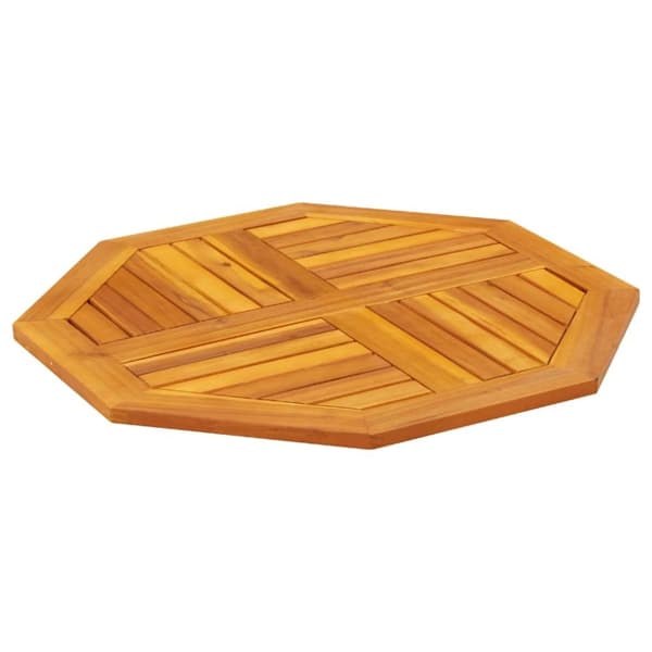 vidaXL bordplade 70x70x2 cm ottekantet massivt akacietræ