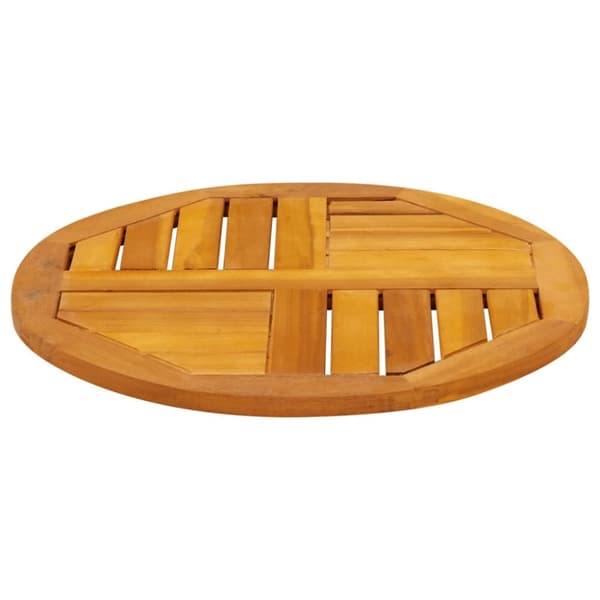 vidaXL Bordplate Ø50x2 cm rund heltre akasie