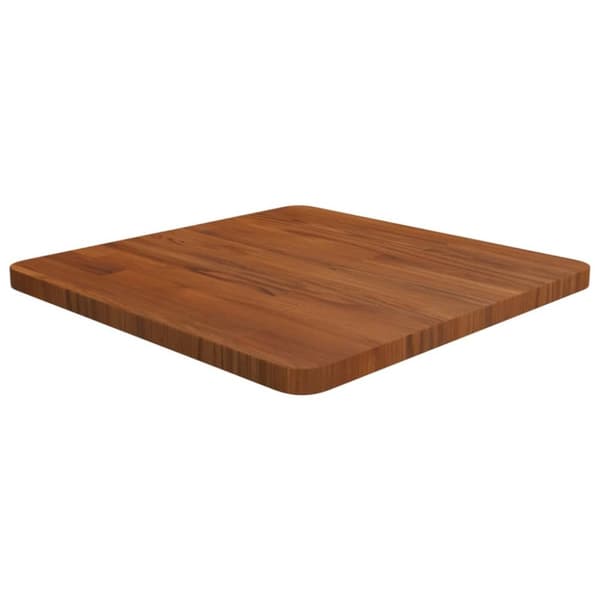 Fyrkantig bordsskiva mörkbrun 50x50x2,5cm behandlad massiv ek