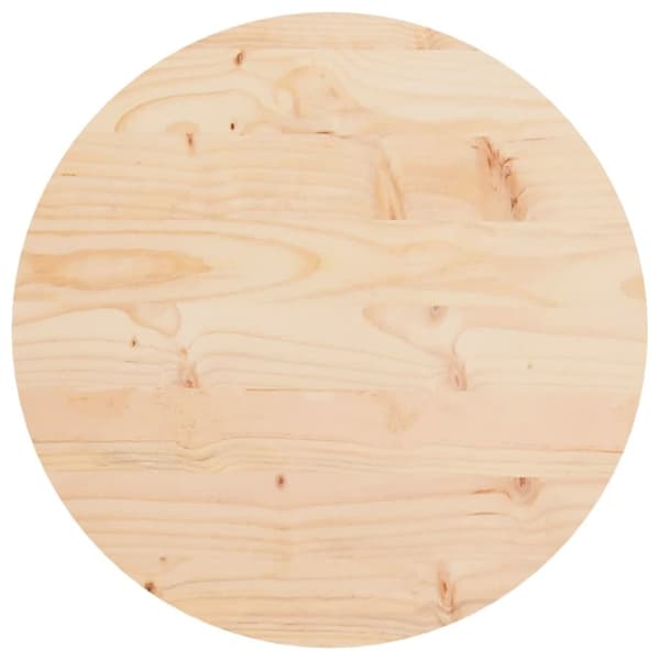 Bordsskiva rund Ø40x3 cm massiv furu
