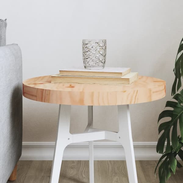 Bordsskiva rund Ø40x3 cm massiv furu