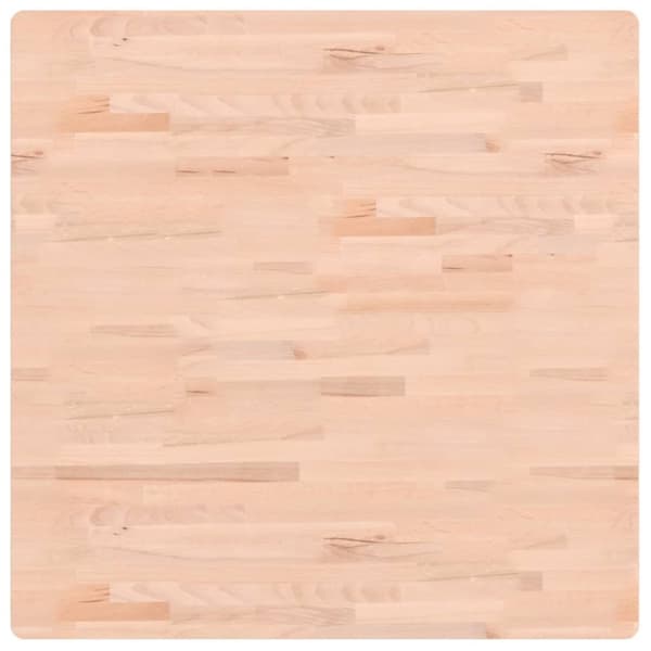 Bordsskiva 90x90x4 cm fyrkantig massivt bokträ