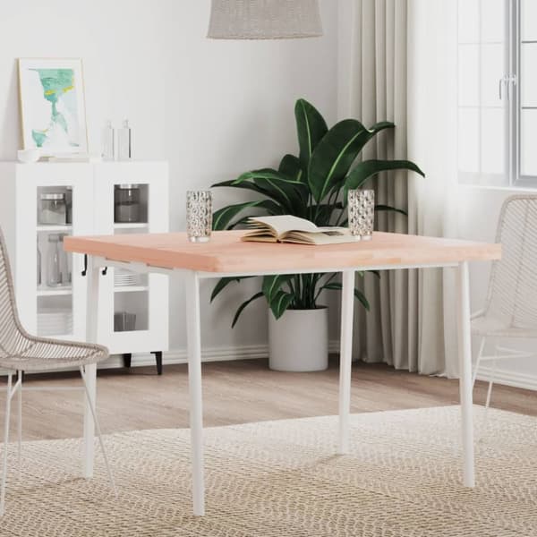 Bordsskiva 90x90x4 cm fyrkantig massivt bokträ