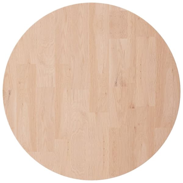 Rund bordsskiva Ø30x2,5 cm obehandlat massiv ek