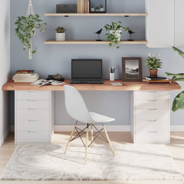 Bordsskiva ljusbrun 220x60x(2-6) cm behandlad massiv ek