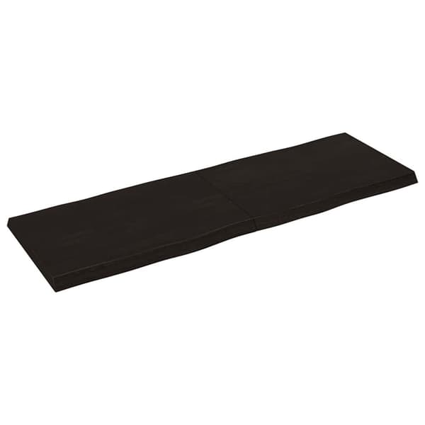 Bordsskiva mörkbrun 180x60x(2-6) cm massivt trä levande kant