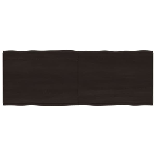Bordsskiva mörkbrun 160x60x(2-6) cm massivt trä levande kant