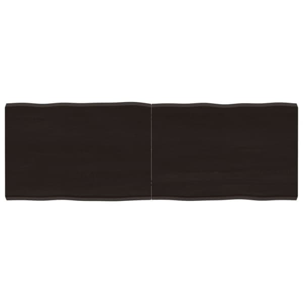 Bordsskiva mörkbrun 140x50x(2-4) cm massivt trä levande kant