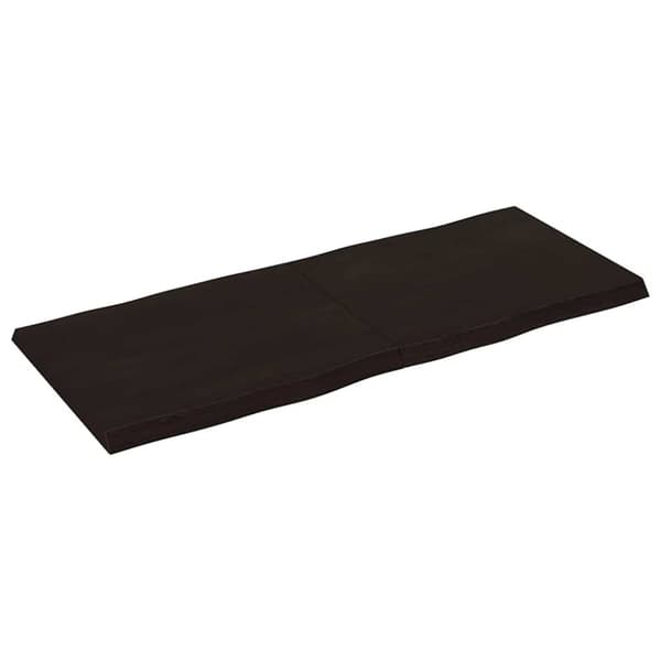 Bordsskiva mörkbrun 120x50x(2-4) cm massivt trä levande kant