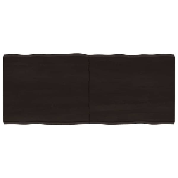 Bordsskiva mörkbrun 120x50x(2-4) cm massivt trä levande kant