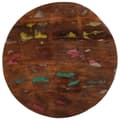 Miniatyrbild 1 av 2: Bordsskiva Ø 80x2,5 cm rund massivt återvunnet trä