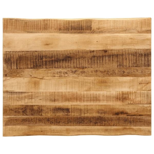 Bordsskiva 100x80x2,5 cm levande kant massivt grovt mangoträ