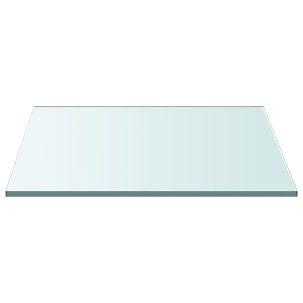 Bordsskiva genomskinlig 60x60 cm härdat glas